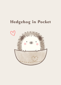 Hedgehog in Pocket -beige-