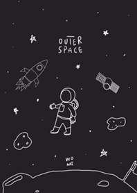 outer space and astronaut
