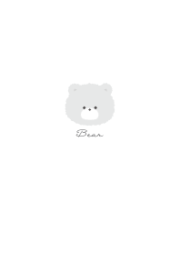 Simple Bear White Gray