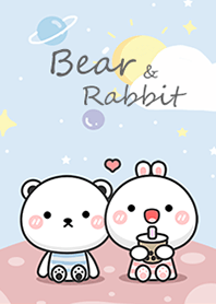 คุณหมีกับน้องต่ายบนกาแล็กซี่พาสเทล