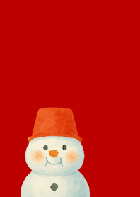 red & beige 表情豊かな雪だるま7