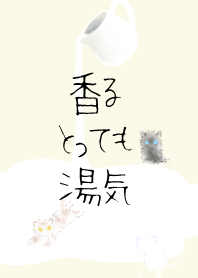 花と黒猫｜子猫とミルク