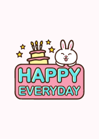 Cute Cartoon Rabbit Pink