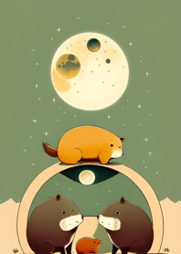 浮世絵 - 水豚 A9FF50