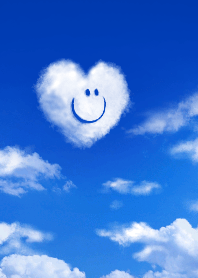 Heart Smile in the Blue Sky