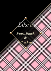 Like a - Pink, Black & Checked *Peach