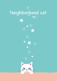 Neighborhood cat.Gentle flower theme.