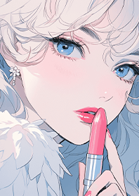 fashion queen applying lip gloss