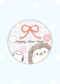 Hedgehog and Shimaenaga -new year- lu 2