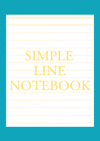 SIMPLE YELLOW LINE NOTEBOOK/VIRIDIAN