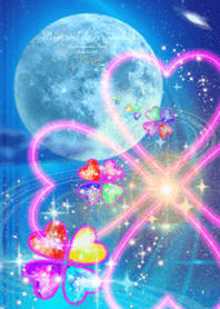 Moon and clover rising luck space pink