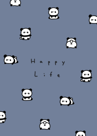 Small Panda pattern/gray blue