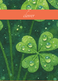 Clover Time on red & yellow