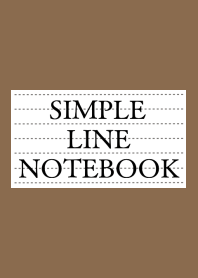 SIMPLE LINE NOTEBOOKj-BROWN