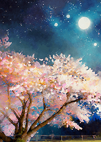 美しい夜桜の着せかえ#2521