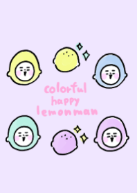Colorful happy lemon man 4