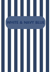 WHITE & NAVY BLUE