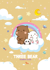 Three Bears Rainbow Cloud Yellow
