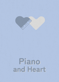 ピアノ型のハートと♥ マウス