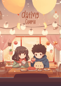 sweetie couple in minimal cafe 2