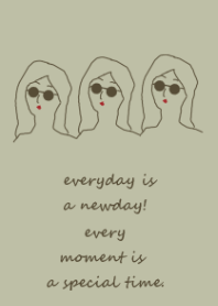 everyday is a newday (olivebeige)