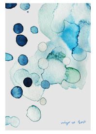 Water and ice 水と氷の着せかえ。水彩