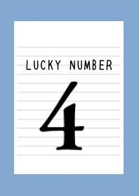 LUCKY NUMBER 4 NOTEBOOK-DUSTY BLUEj