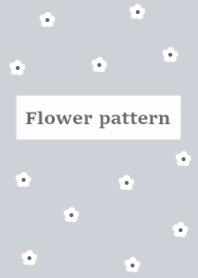 flower pattern_blue gray