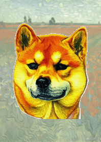 SHIBA INU OIL PAINTING THEME 3