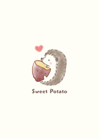 Hedgehog and Sweet potato -beige-