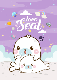 Cute Seal Lover Violet Line