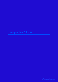 シンプル ライン 3 ブルー