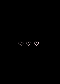 簡單可愛的心 | black pink