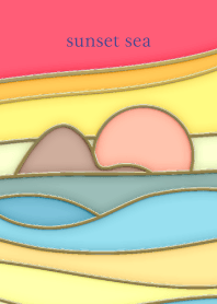 Enamel Pin sunset sea 80