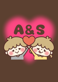 カップルイニシャル♡着せかえ A＆S