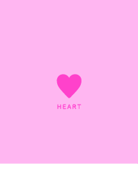 Simple Heart - Strawberry Pink&White
