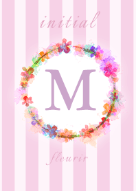 Initial M fleurir