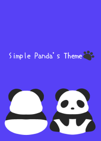 Simple Panda's Themej-BLUE PURPLE