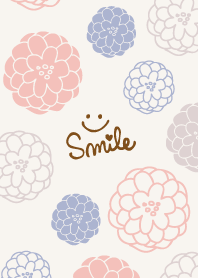 Handwritten flower Pink and Beige Japan