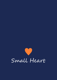 Small Heart *Navy+Orange3*