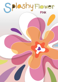 Splashy Flower . Pink