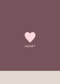 Simple Heart/Beige&PinkAntique Mauve