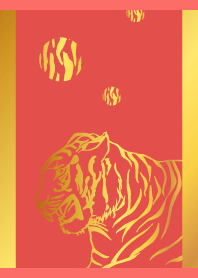 tiger on red