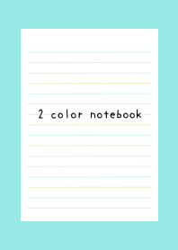 2 COLOR NOTEBOOKj-LB&YEL GR-BLUE GREEN