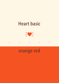 Heart basic オレンジ レッド