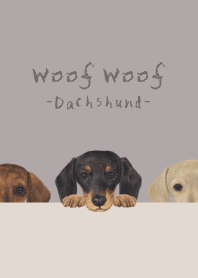 Woof Woof - dachshund - GRAY