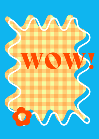 WOW!!!-オレンジ×水色