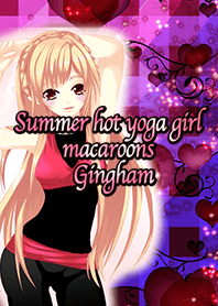 Summer hot yoga girl macaroons Gingham