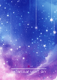 WATERCOLOR NIGHT SKY-star 49