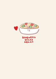 simple spaghetti salad heart beige